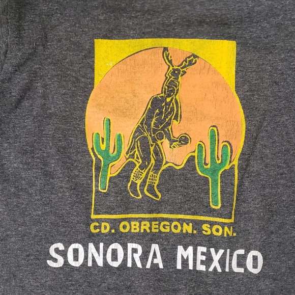 💕 Laustel Gray Graphic Tee from Sonora Mexico Small - Picture 4 of 7